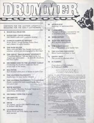 Drummer Issue 11: Contents