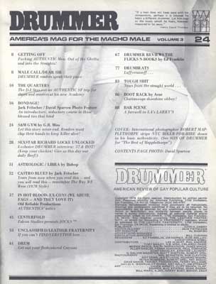 Drummer Issue 24: Contents
