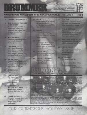 Drummer Issue 33: Contents