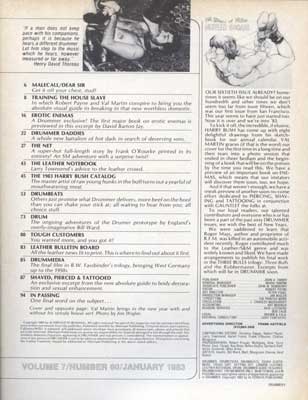 Drummer Issue 60: Contents