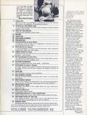 Drummer Issue 88: Contents
