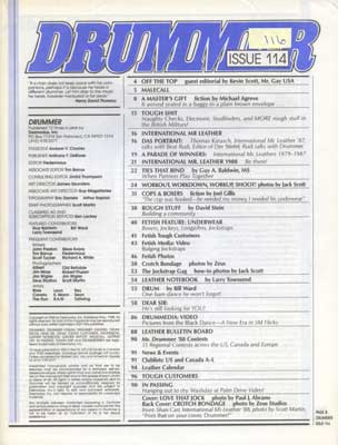 Drummer Issue 116: Contents