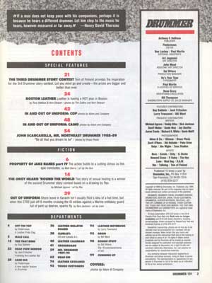 Drummer Issue 131: Contents