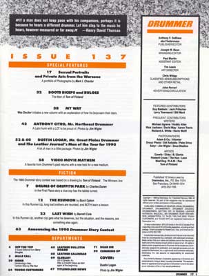 Drummer Issue 137: Contents