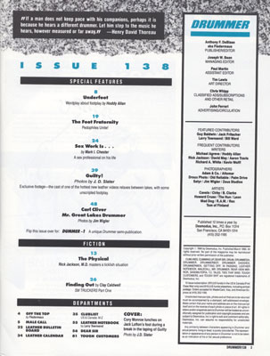 Drummer Issue 138: Contents