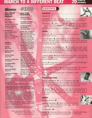Contents Drummer 188
