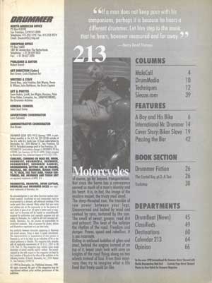 Contents Drummer 213